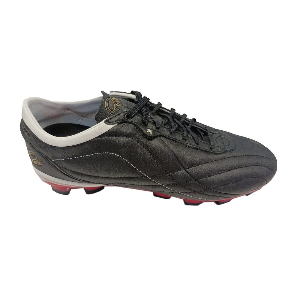 Pele Sports 1962 Redeemer 6SG Men's Football Boots - Black/High Risk Red/Rich Gold