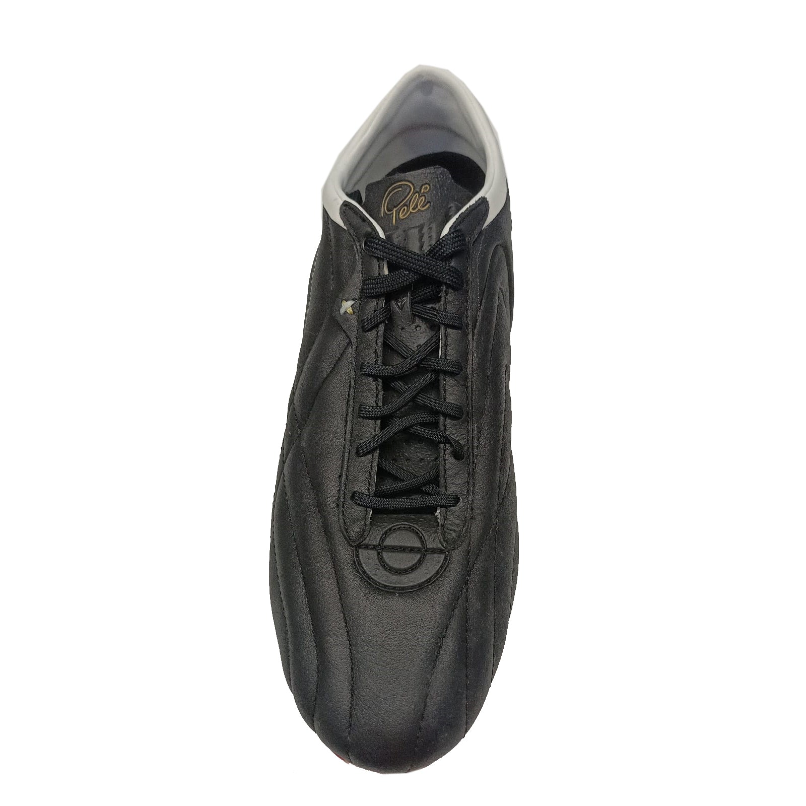 Pele Sports 1962 Redeemer 6SG Men's Football Boots - Black/High Risk Red/Rich Gold